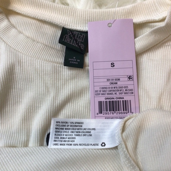 Wild Fable Pug Ribbed Long Sleeve Fitted Top - Picture 10 of 12